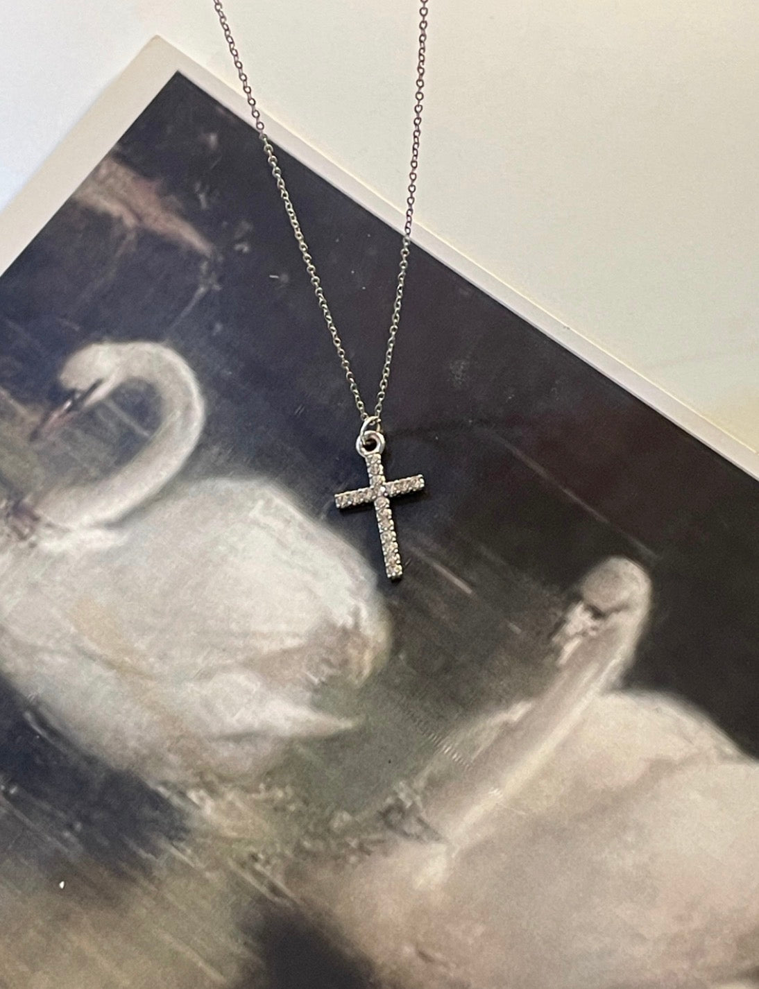 dainty bling cross