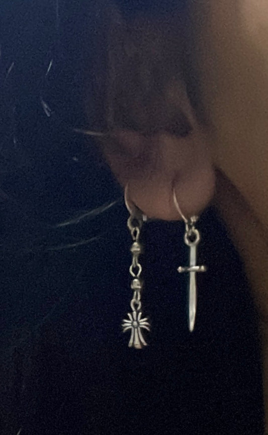 sword earrings