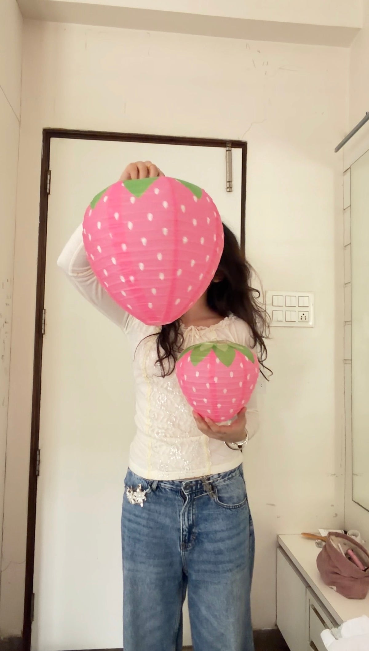 strawberry akari lamp