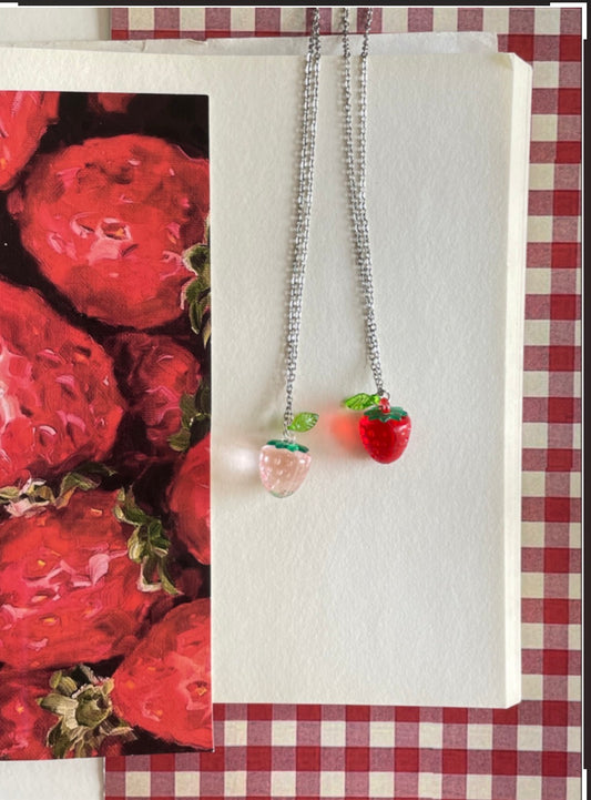 mini strawberry necklace