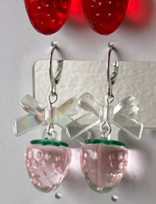 strawberry jelly earrings