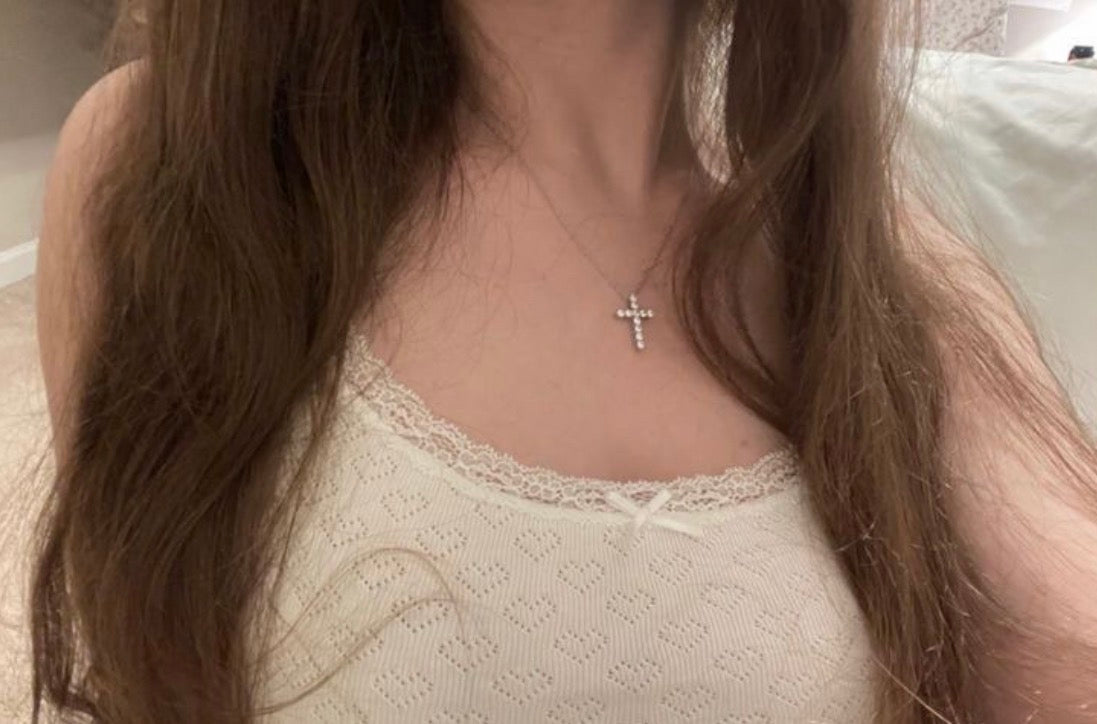 dainty bling cross