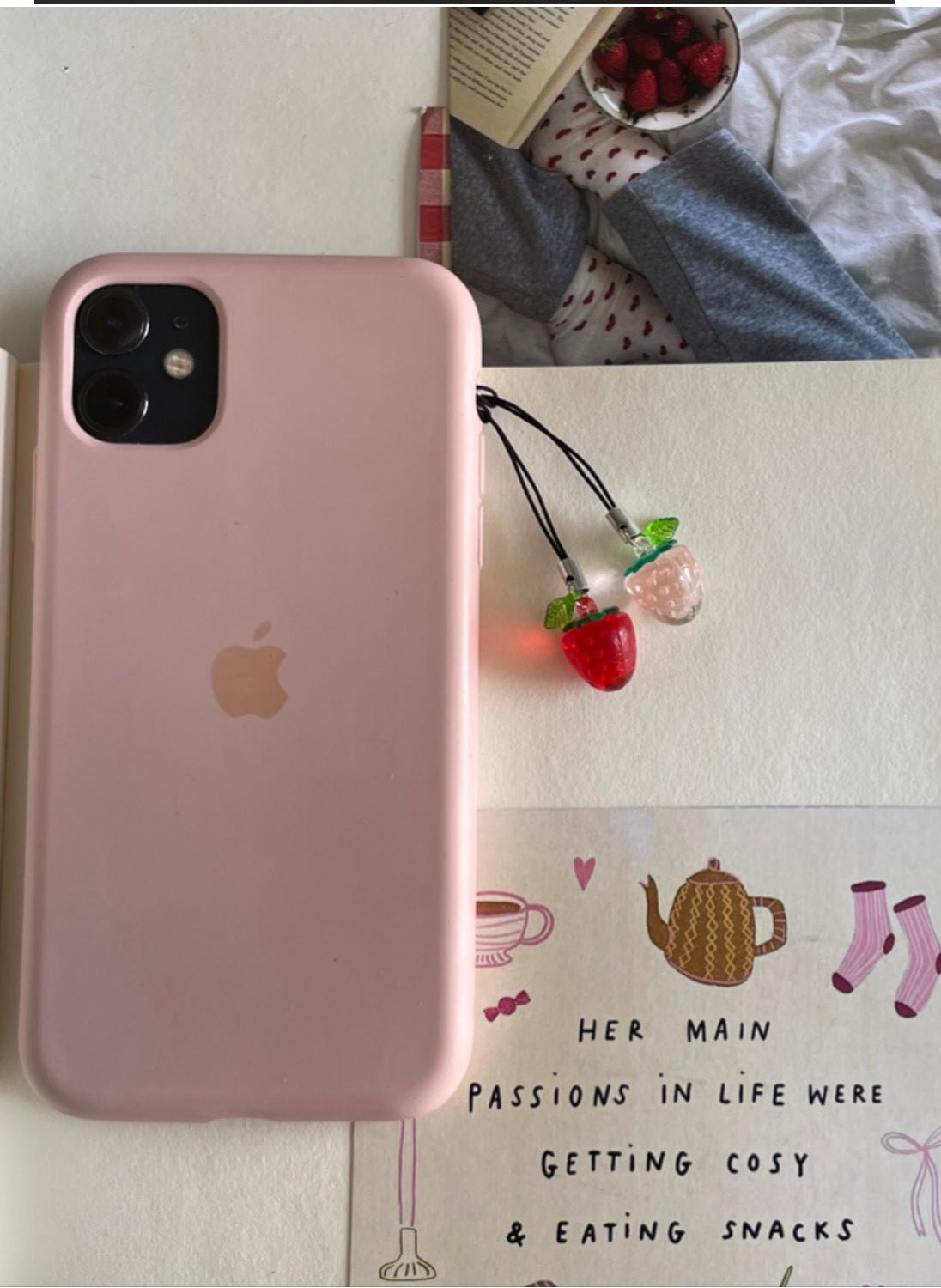 strawberry charm set