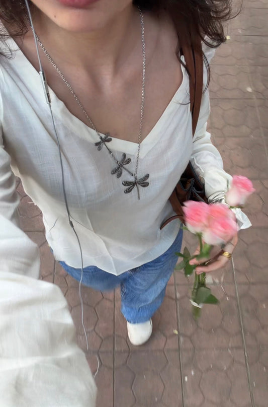 whimsical dragonfly necklace