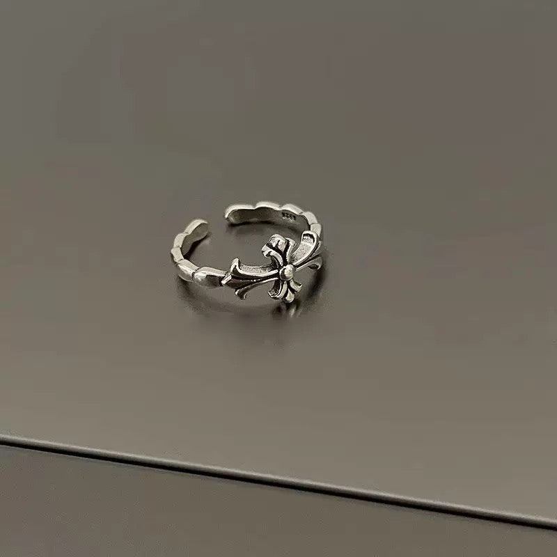 chrome cross ring pair