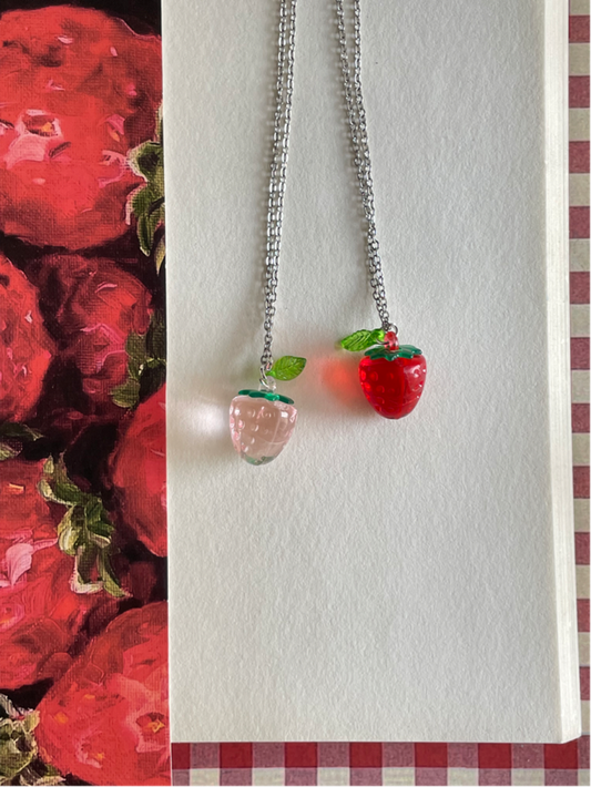 mini strawberry necklace