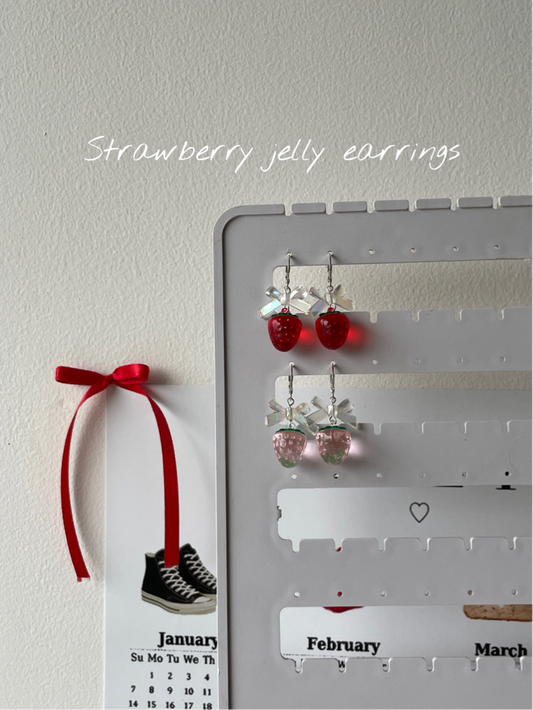 strawberry jelly earrings